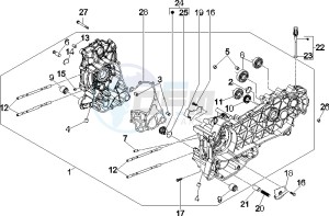 GTS 250 (EMEA, APAC) (AU, Eu, IL, J, Ri) drawing Crankcase