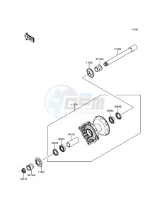 KX250F KX252AHF EU drawing Front Hub