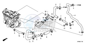 CB1000RE CB1000R E drawing WATER PIPE