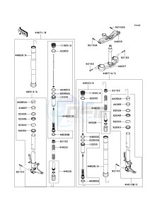 ZX 600 R [NINJA ZX-6R MONSTER ENERGY] (R9FA) R9FA drawing FRONT FORK