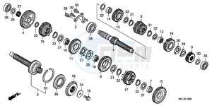 CBR1000RA9 UK - (E / ABS MKH) drawing TRANSMISSION