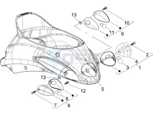 Liberty 50 4T PTT 2007-2012 (D) is drawing Rear headlamps - Turn signal lamps