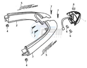 XS-125-K drawing TAIL LIGHT - COWLING