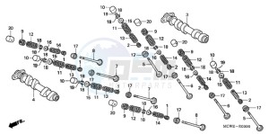 VFR8009 UK - (E / MME TWO) drawing CAMSHAFT/VALVE (FRONT)