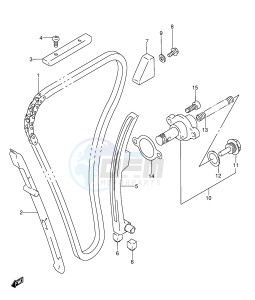 GSX-R1100W (E28) drawing CAM CHAIN