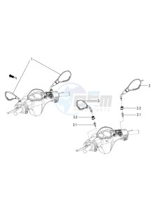 SR 150 4T-3V (EMEA-LATAM) drawing Driving mirror/s