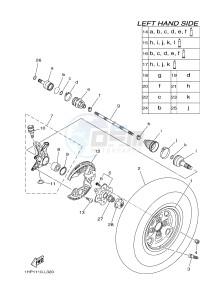 YFM700FWAD YFM7FGPHB GRIZZLY 700 EPS HUNTER (1HP7) drawing FRONT WHEEL