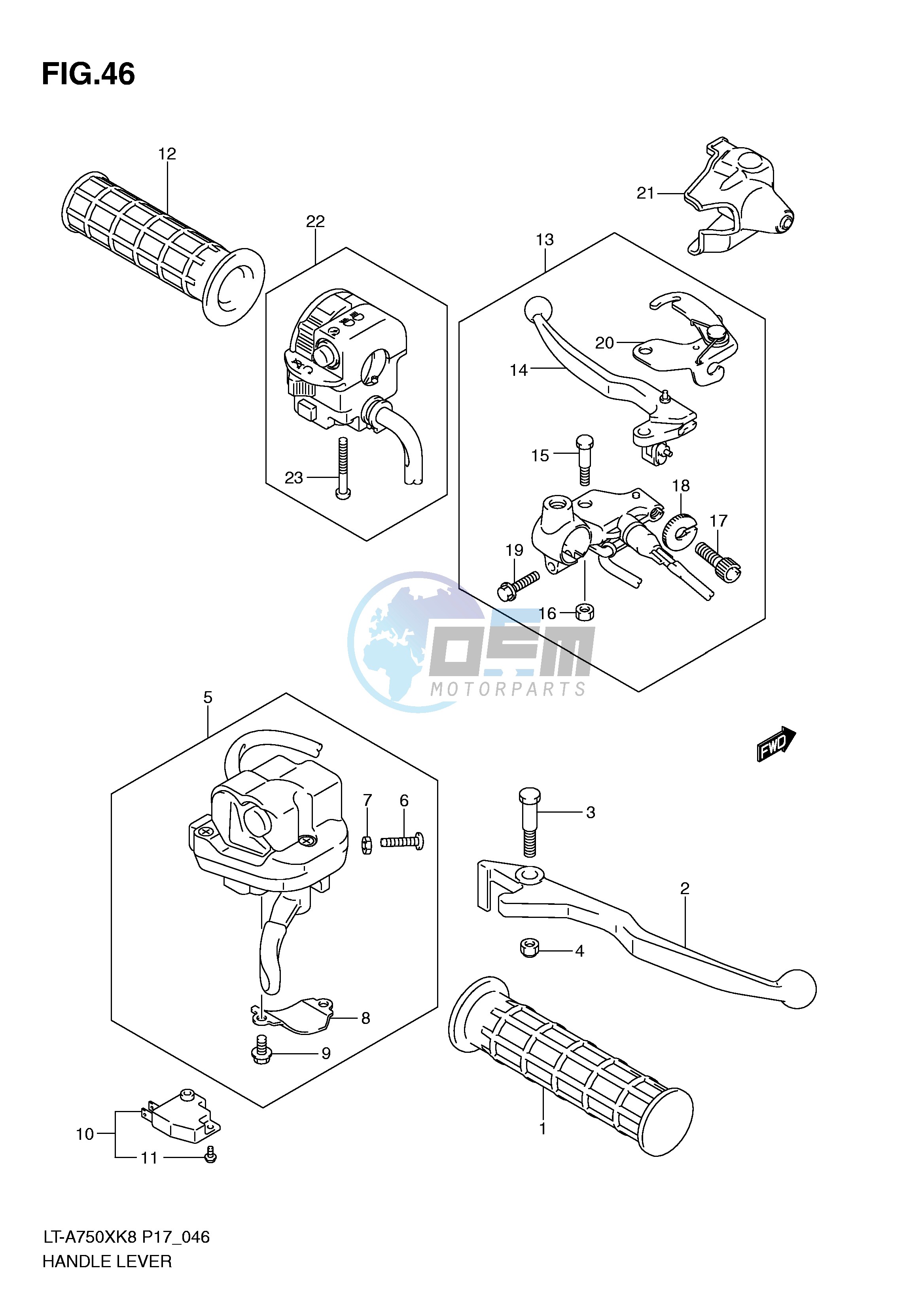 HANDLE LEVER (LT-A750XK8 XZK8 XK9 XZK9)