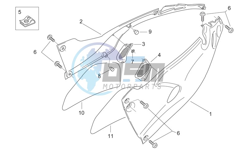 Central body - Side panels