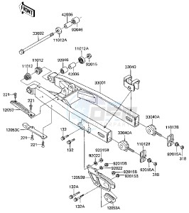 KX 250 D [KX250] (D1) [KX250] drawing SWING ARM