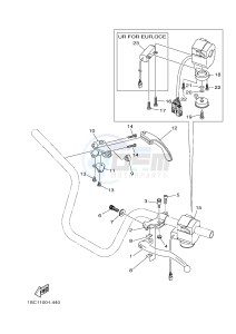 YFM300 RAPTOR 300 (1SC2 1SC3 1SC1 1SC1) drawing HANDLE SWITCH & LEVER