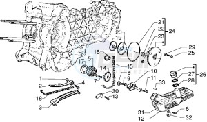 Hexagon 125 GT drawing Pump group - Oil pan