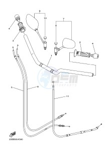 XJ6N ABS 600 XJ6-N (NAKED, ABS) (36B7 36B8) drawing STEERING HANDLE & CABLE