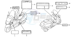 FES250 FORESIGHT drawing CAUTION LABEL