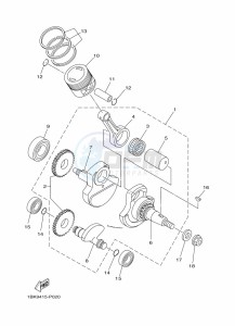 YB125 (2CSD) drawing CRANKSHAFT & PISTON