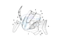 BOULEVARD - 100 CC 4T drawing FRONT SHIELD