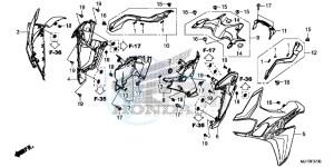 CRF1000G CRF1000 - Africa Twin Europe Direct - (ED) drawing MIDDLE COWL