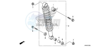 TRX420FPMD TRX420 Europe Direct - (ED) drawing REAR CUSHION