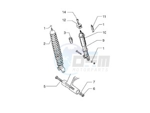 PX 125 30 Anni drawing Rear suspension - Shock absorber - s