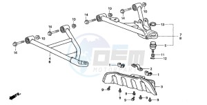 TRX300FW FOURTRAX 300 4X4 drawing FRONT ARM/FRONT SHAFT