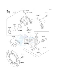 ZG 1000 A [CONCOURS] (A6F) A6F drawing REAR BRAKE