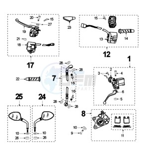 ELYSEO 100 FR drawing BRAKING SYSTEM DOMINO HANDLE