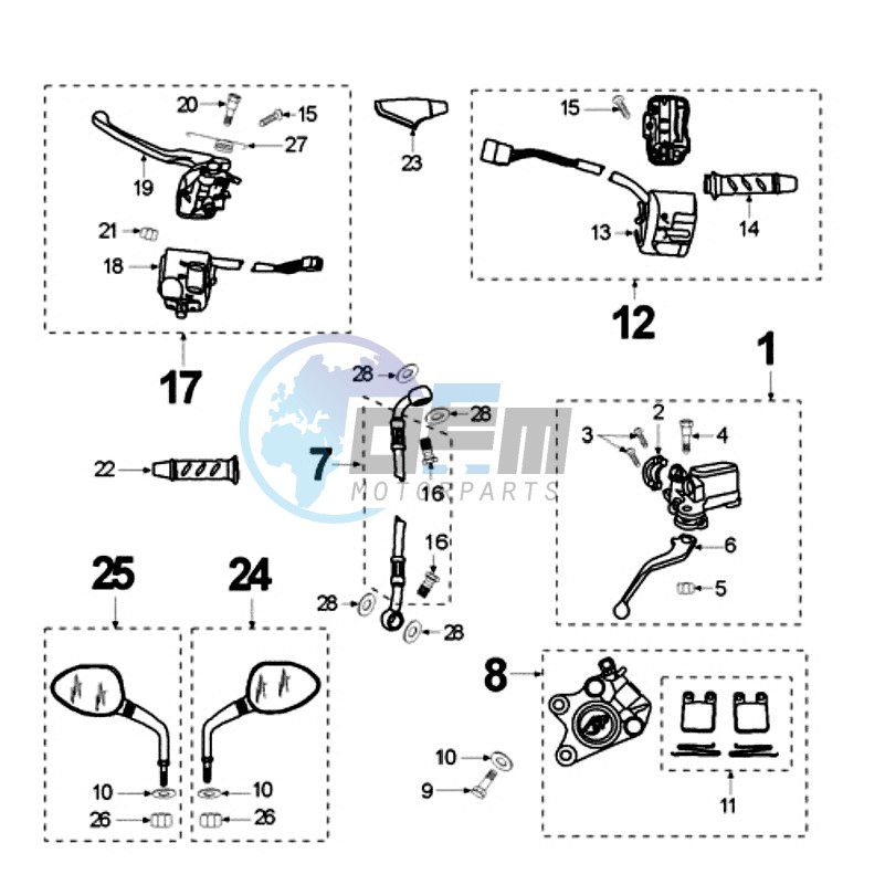 BRAKING SYSTEM DOMINO HANDLE