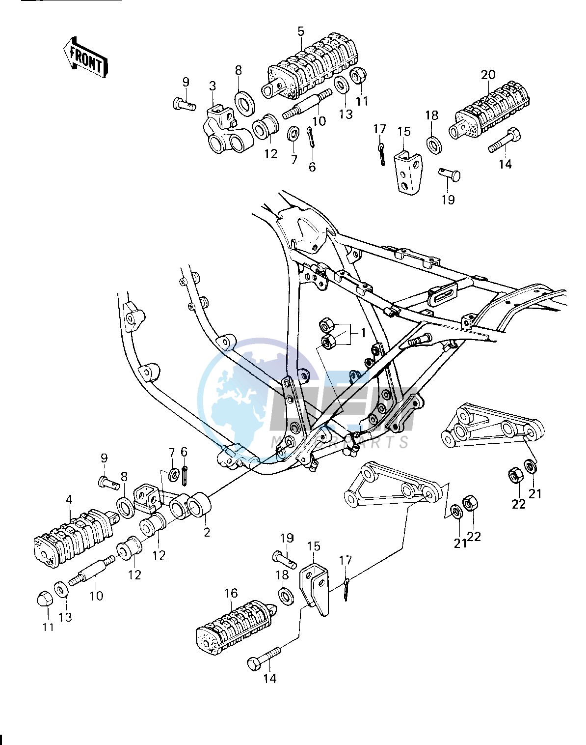 FOOTRESTS -- 80 H1- -