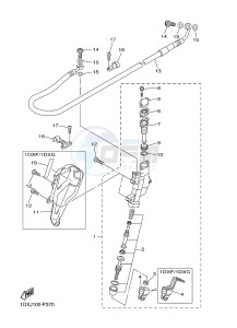 WR450F (1DXJ 1DXF 1DXH 1DXG) drawing REAR MASTER CYLINDER