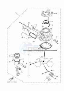 YZ250X (BF1V) drawing PISTON REBUILT KIT