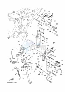 XSR700 MTM690 (BEE1) drawing STAND & FOOTREST