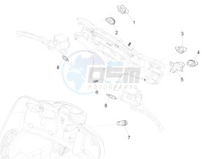 SUPER GTS 125 4T 3V IE NOABS E2-E3 (APAC) drawing Selectors - Switches - Buttons