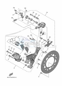 XP560D  (BBWE) drawing REAR BRAKE CALIPER