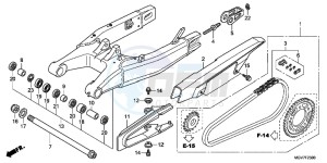 CBR600FAC drawing SWINGARM