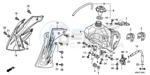 CRF150RD CRF150R Europe Direct - (ED) drawing FUEL TANK