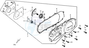 JOYRIDE 125 drawing CRANKCASE COVER LEFT