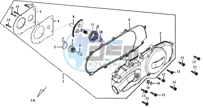 CRANKCASE COVER LEFT