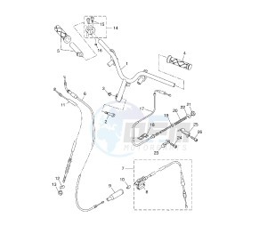 BW'S EASY 50 drawing STEERING HANDLE AND CABLE