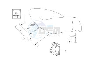 Liberty 200 4t Sport e3 drawing Saddle seats - Tool roll