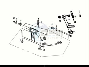 JET 14 200i (XC20W2-EU) (E5) (M1) drawing MAIN STAND - KICK STARTER ARM