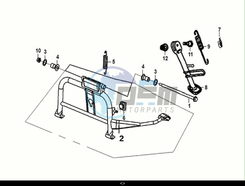 MAIN STAND - KICK STARTER ARM