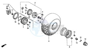 TRX300 FOURTRAX 300 drawing FRONT WHEEL