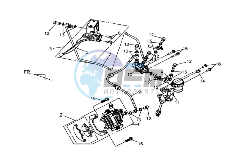 REAR BRAKE CALIPER / BRAKE MOUNT