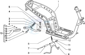 Typhoon 125 XR drawing Chassis - Central stand