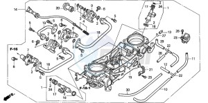 VTR1000SP VTR1000SP-2 drawing THROTTLE BODY (ASSY.) (VT R1000SPY/1)