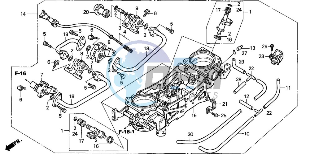 THROTTLE BODY (ASSY.) (VT R1000SPY/1)