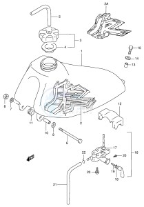 JR50 (P3-P28) drawing FUEL TANK (MODEL T V)