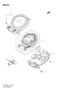 VLR1800 (E2) drawing SPEEDOMETER (VLR1800TL1 E19)