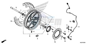 SH300AG TRX250T Europe Direct - (ED) drawing FRONT WHEEL