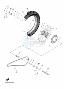 YZ250F (B7B2) drawing REAR WHEEL